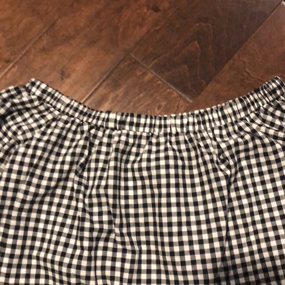 NWT Black/white Gingham Checkered Top - Picture 4 of 6